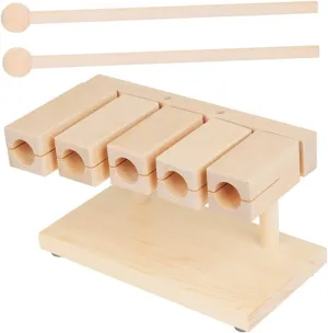 1 Set Wooden Percussion Instrument Music for Knock for Rhythm Sound Exploration Safe Comfortable for
