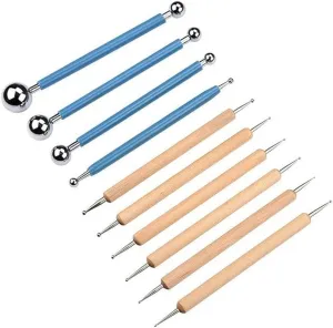 10 Pieces of Polka Dot Clay Tool Rock Painting Ball End Art Tool Clay Model
