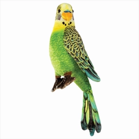 10" Parakeet Stuffed Animal - Parakeet Plush Animals for Kids Toy, Soft and Realistic Stuffed Parakeet Plushie, Unique Stuffed Bird Animals (Green)