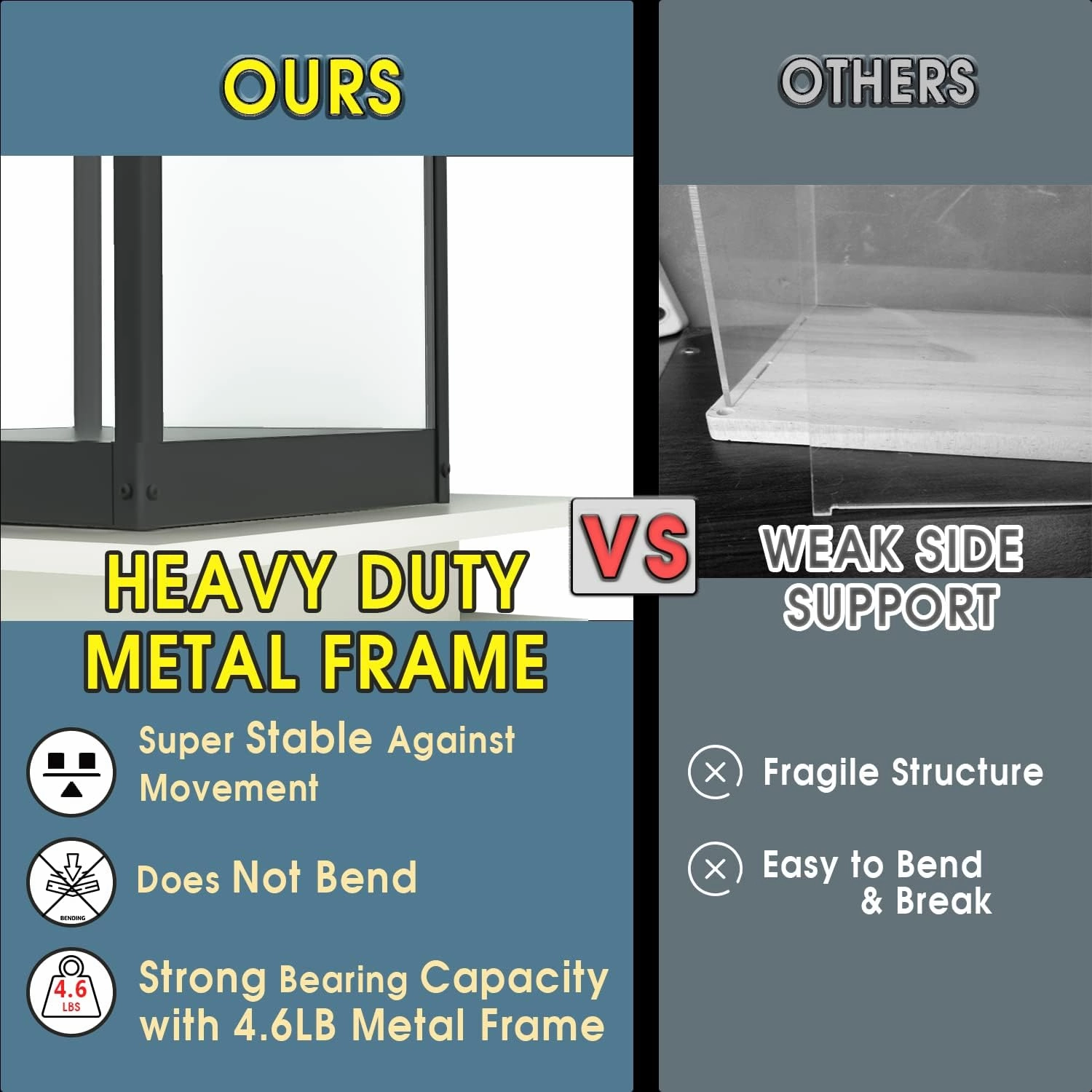 10"x10" Clear Acrylic Display Case for Collectibles, Action Figure Toys, Sports Ball Showcase - MK889B