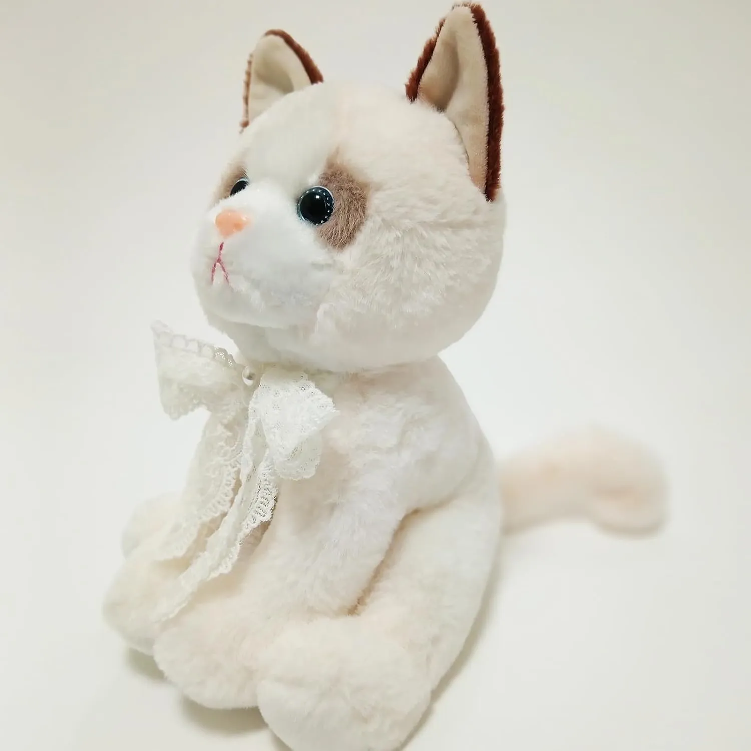 10" Plush Ragdoll Cat Stuffed Animal Toys,Handmade Plush Toy Adorable Ann Baker Cat Birthday Gifts for Boys and Girls