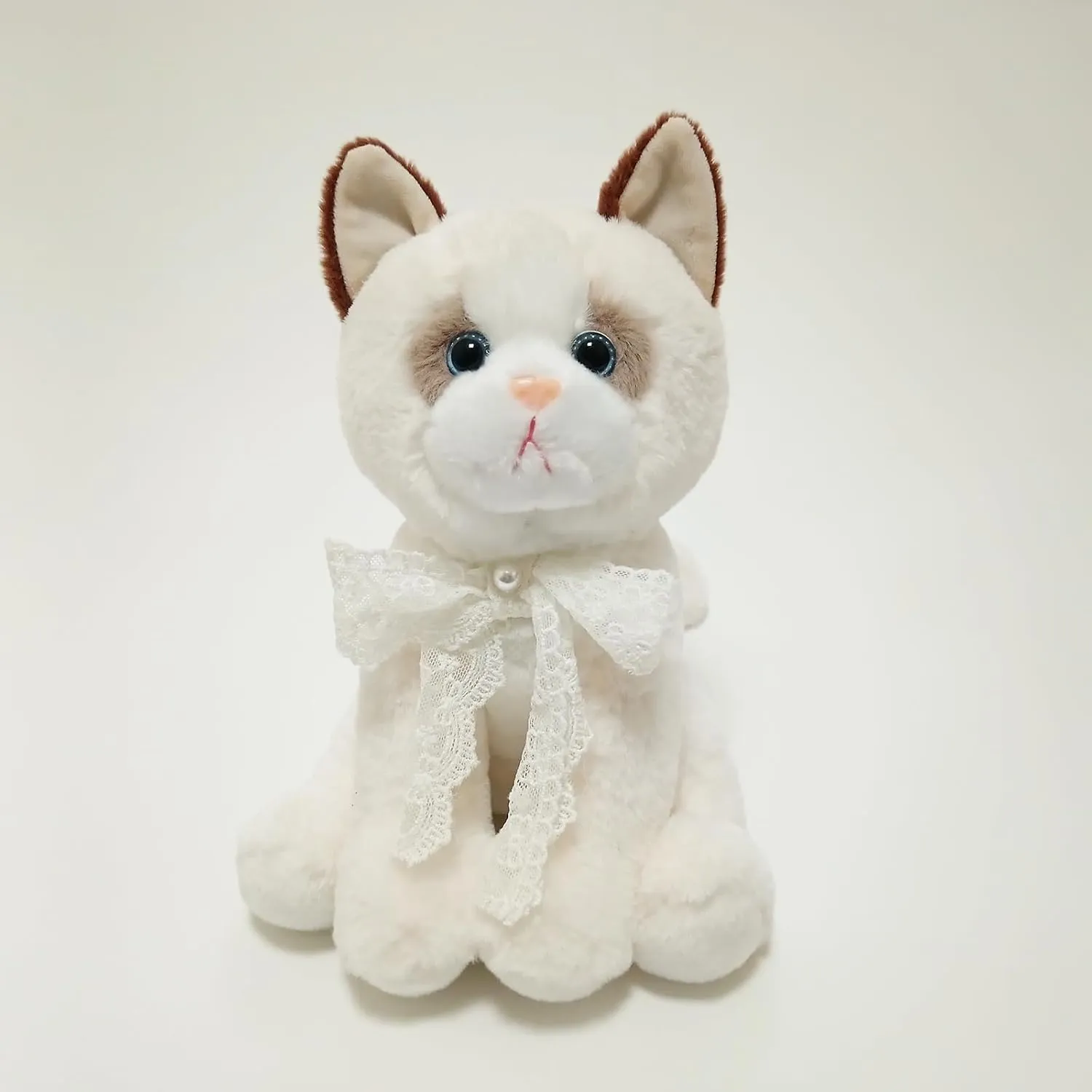 10" Plush Ragdoll Cat Stuffed Animal Toys,Handmade Plush Toy Adorable Ann Baker Cat Birthday Gifts for Boys and Girls