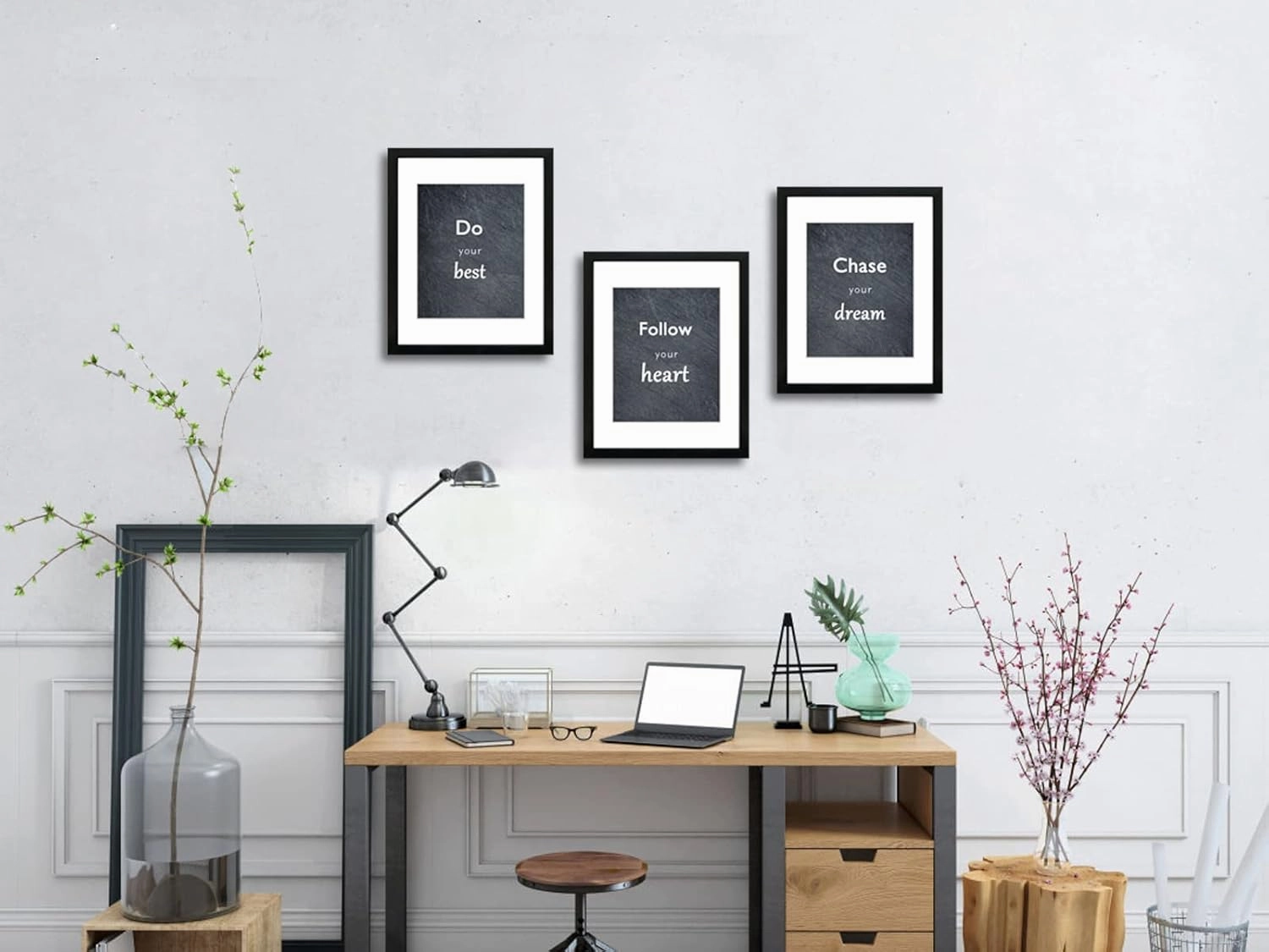 11x14 Picture Frame Set of 3 with Real Glass for Pictures 8x10 with Mat or 11x14 Without Mat, Wall Gallery or Tabletop display Photo Frames in Black