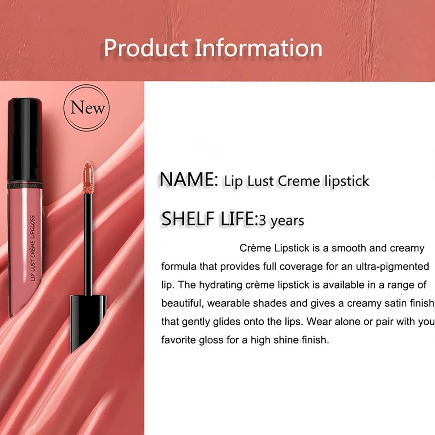 12 Colors Cream Texture Lipstick Waterproof, 12 Color Cream Lip Gloss, Portrayi 12 Colors Cream Texture Lipstick, Non Stick Cup Lipstick, Long-Lasting Moisturizing Lip Lipstick (02, 4ml)