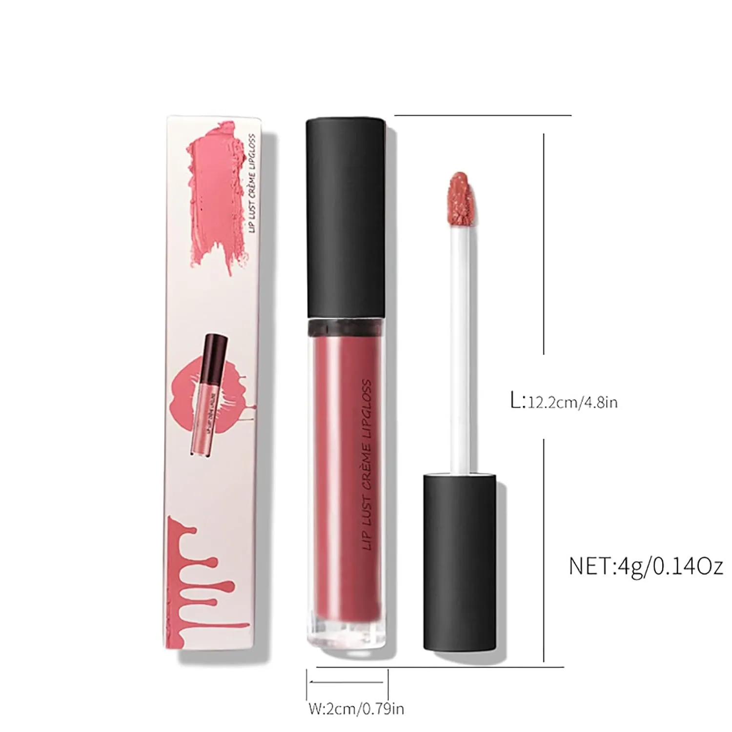 12 Colors Cream Texture Lipstick Waterproof, 12 Color Cream Lip Gloss, Portrayi 12 Colors Cream Texture Lipstick, Non Stick Cup Lipstick, Long-Lasting Moisturizing Lip Lipstick (02, 4ml)