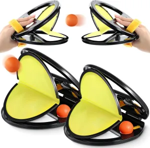 12 Pcs Toss and Catch Ball Game Set Include 4 Pcs Paddles 8 Balls Throw and Catch Ball Game for Outdoor Beach Pool Yard Games