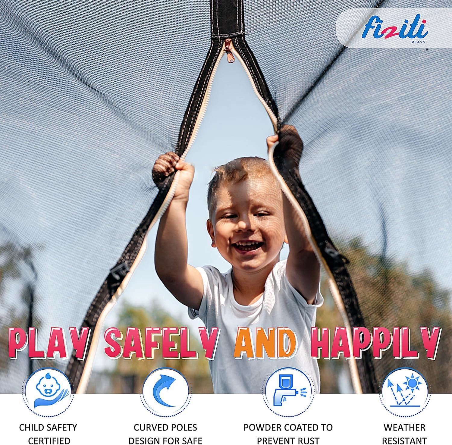 12FT 14FT 16FT Tranpoline for Adults and Kids, 1500 LBS Outdoor Tranpoline with Light, Sprinkler, Socks, Outdoor Recreational Tranpoline Heavy Duty - ASTM CPC CPSIA