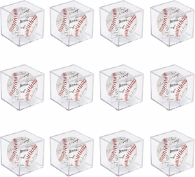 12Pack Baseball Display Case Acrylic Cube - UV Protected Acrylic Baseball Holder, Display Case for Autographed Baseball, Tennis Ball, Golf Ball, Billiard Ball, Memorabilia Display Cases