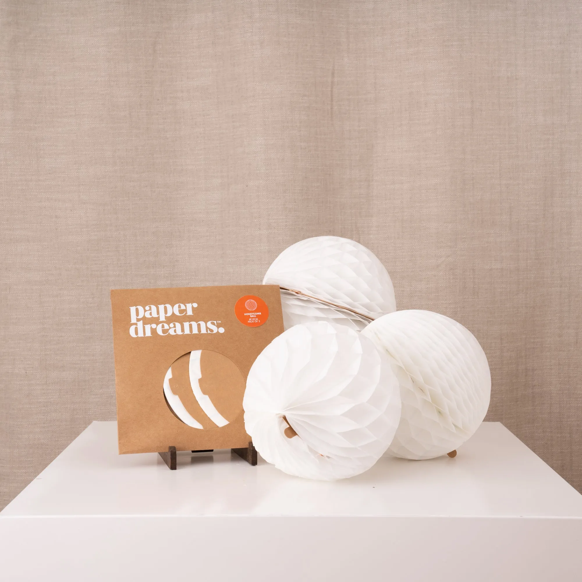 15cm Honeycomb Set of 3 Paper Decoration