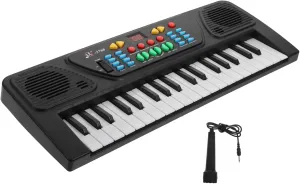 1Set Keys Piano Black Electronic Music for Early Education Safe Edges Hand Eye Coordination Development Present for Boys Inspire Musical Talent