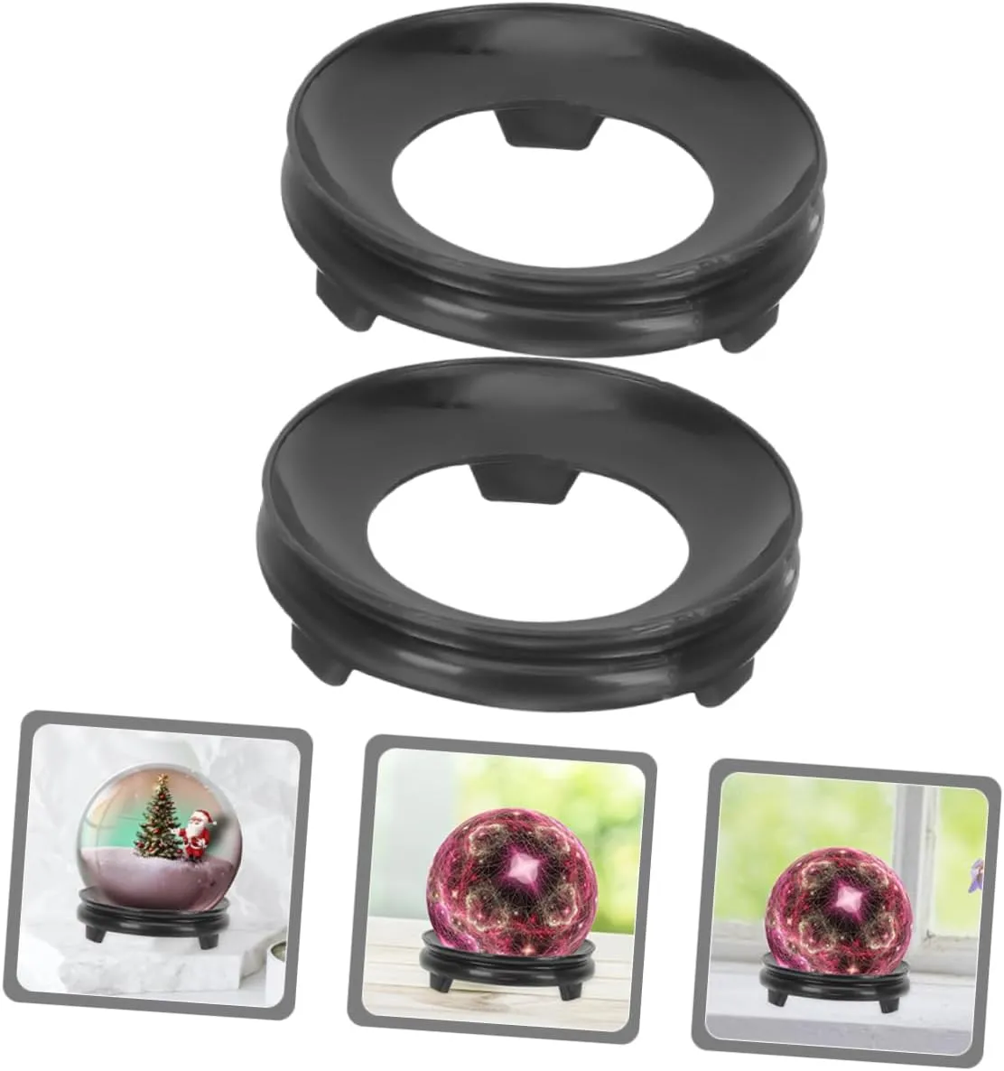 2 Pcs Wooden Sphere Holder Table Centerpiece Display Holder Crystal Ball Stand Wooden Crystal Ball Base Sphere Stand Wooden Crystal Ball Holder Sphere Display Stand