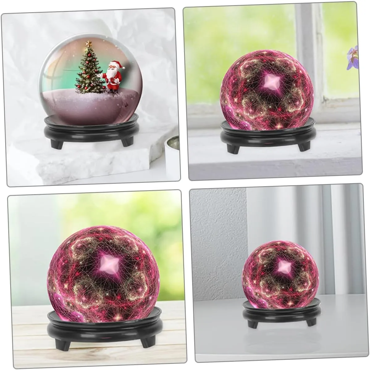 2 Pcs Wooden Sphere Holder Table Centerpiece Display Holder Crystal Ball Stand Wooden Crystal Ball Base Sphere Stand Wooden Crystal Ball Holder Sphere Display Stand
