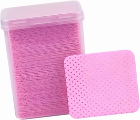 200PCS Lint-Free Nail Wipes – Non-Woven Cotton Pads for Nail Polish Remover, Eyelash Glue Cleaning, Gel Nail Prep – Soft, Absorbent, No Lint – Ideal for Salon & Home Use (Pink)