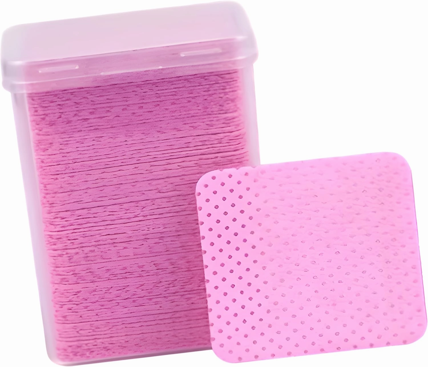 200PCS Lint-Free Nail Wipes – Non-Woven Cotton Pads for Nail Polish Remover, Eyelash Glue Cleaning, Gel Nail Prep – Soft, Absorbent, No Lint – Ideal for Salon & Home Use (Pink)