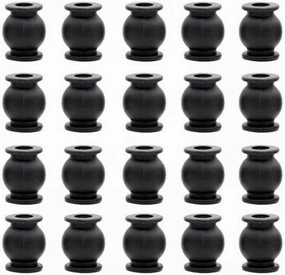 20PCS Anti Vibration Rubber Damper Balls Compatible with CC3D APM Brushless Shock Absorption Columns Compatible with RC FPV Drone Flight Controller(Large Type Black)