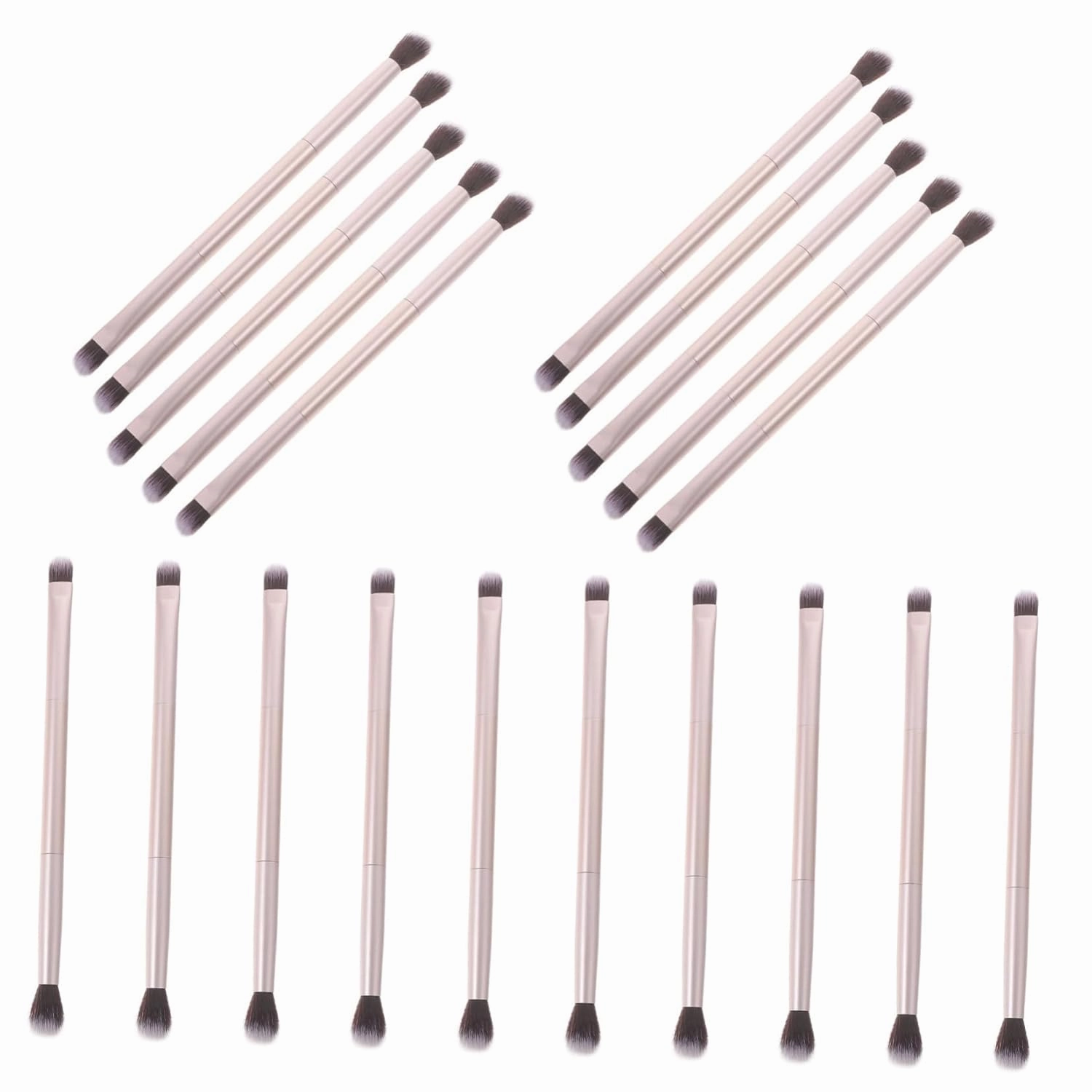 20pcs Dual-ended Makeup Brush Versatile Eyeshadow Blending Brush for Precision Application Soft Bristles Ergonomic Skin Types Essential Cosmetic Tool for Women