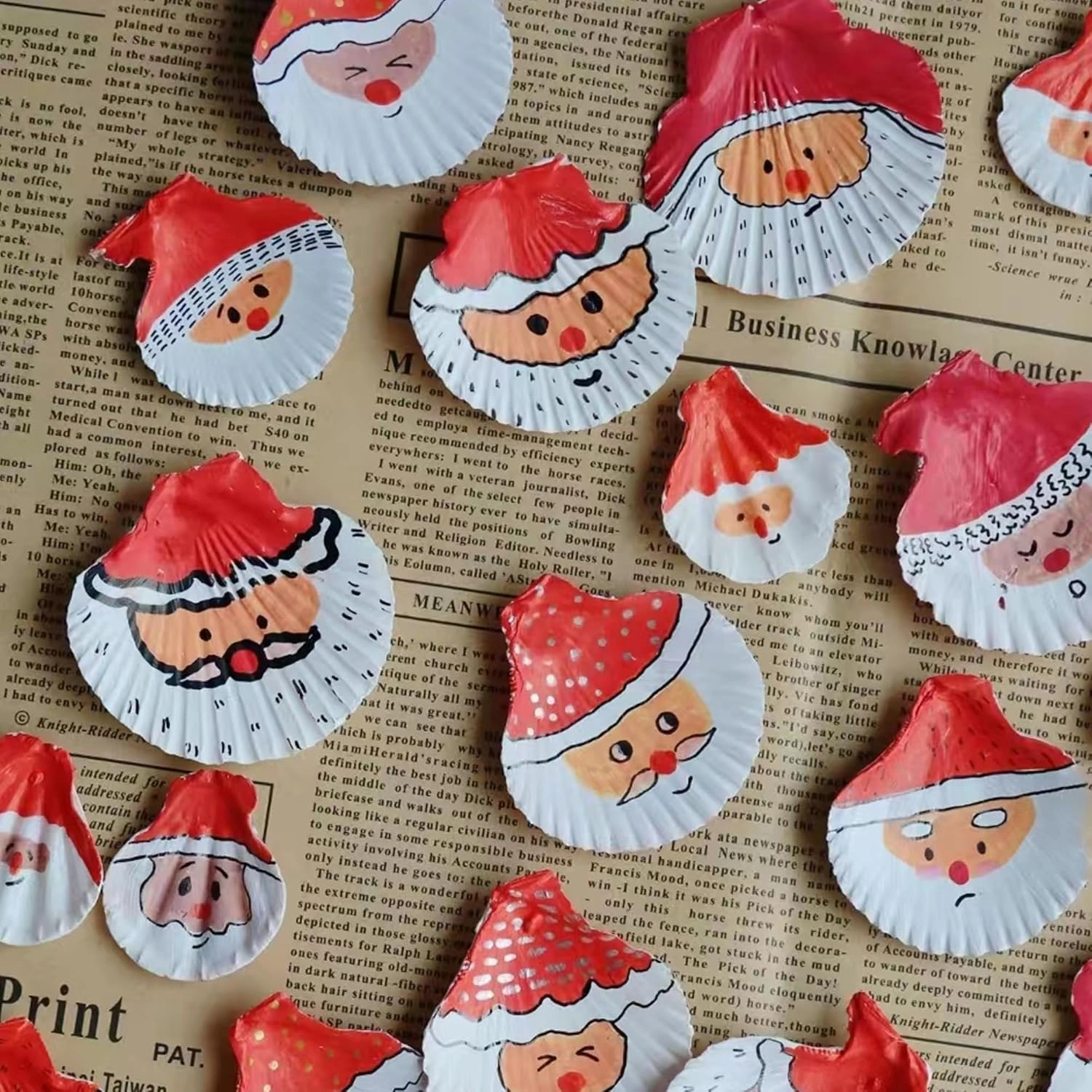 20PCS Scallop Shells Crafts 4''-5'' Large Beach Natural Scallop Shells, for Baking Shells, Crafts DIY Painting Beaching Wedding Decoration