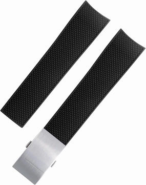 21mm Waterproof Rubber Watch Strap With Folding Buckle For Longines HydroConquest L3 L3.742 Diving
