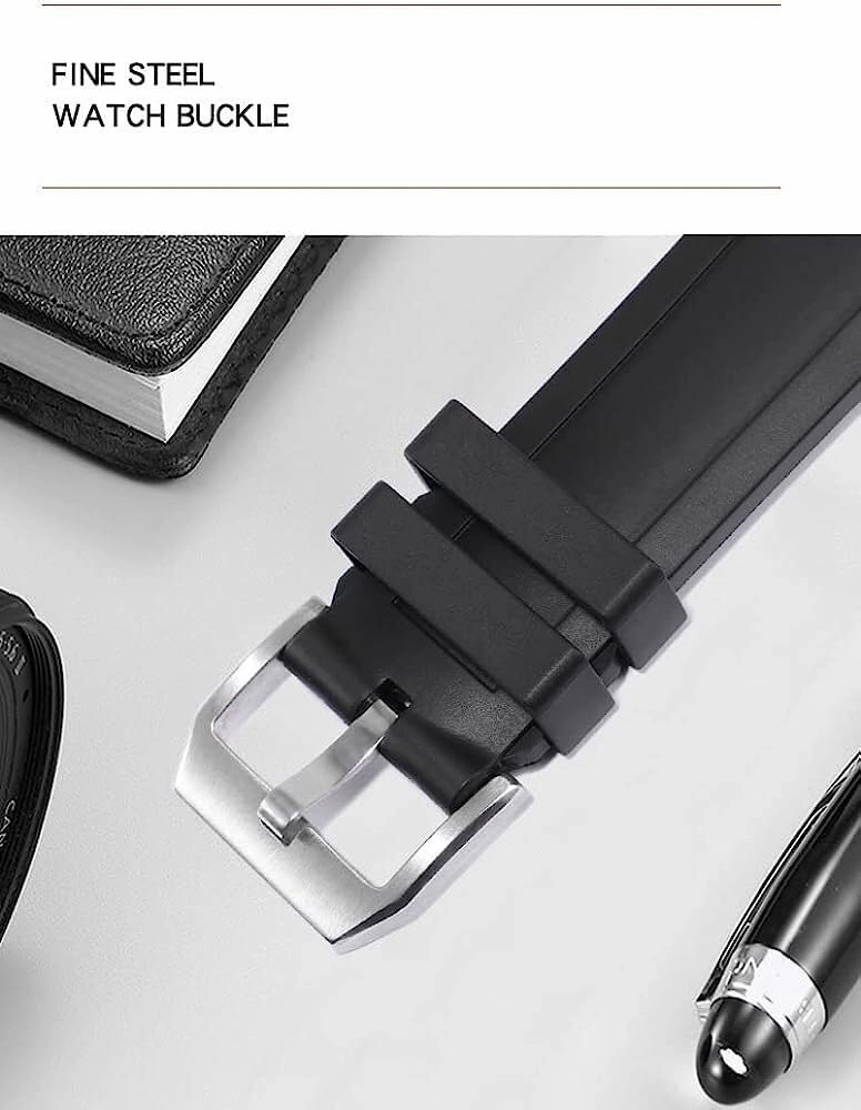 22mm Fluoro Rubber Watch Band For IWC Aquatimer Series IW356802 IW376705 IW376710 Quick Release Watch Strap
