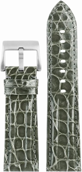 23.0Mm Crocodile Watch Strap Watchband for Blancpain 5000 5015 Fathoms Watch Black Blue Soft Strap Folding Buckle
