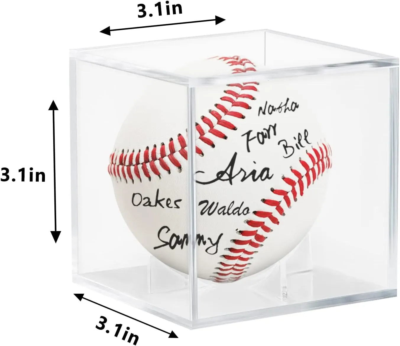 24 Pack Acrylic Baseball Display Case, Baseball Case for Display, UV Protected Baseball Display Cube, Autographed Baseball Clear Display Case - for Official Size Ball