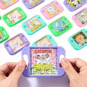 24 Pcs Mini Maze Puzzle Bulk for Kids Summer Hawaii Party Favors Small Maze Cubes Game Educational Handheld Puzzle Travel Games Graduation Classroom Gifts for Students Adults Teens