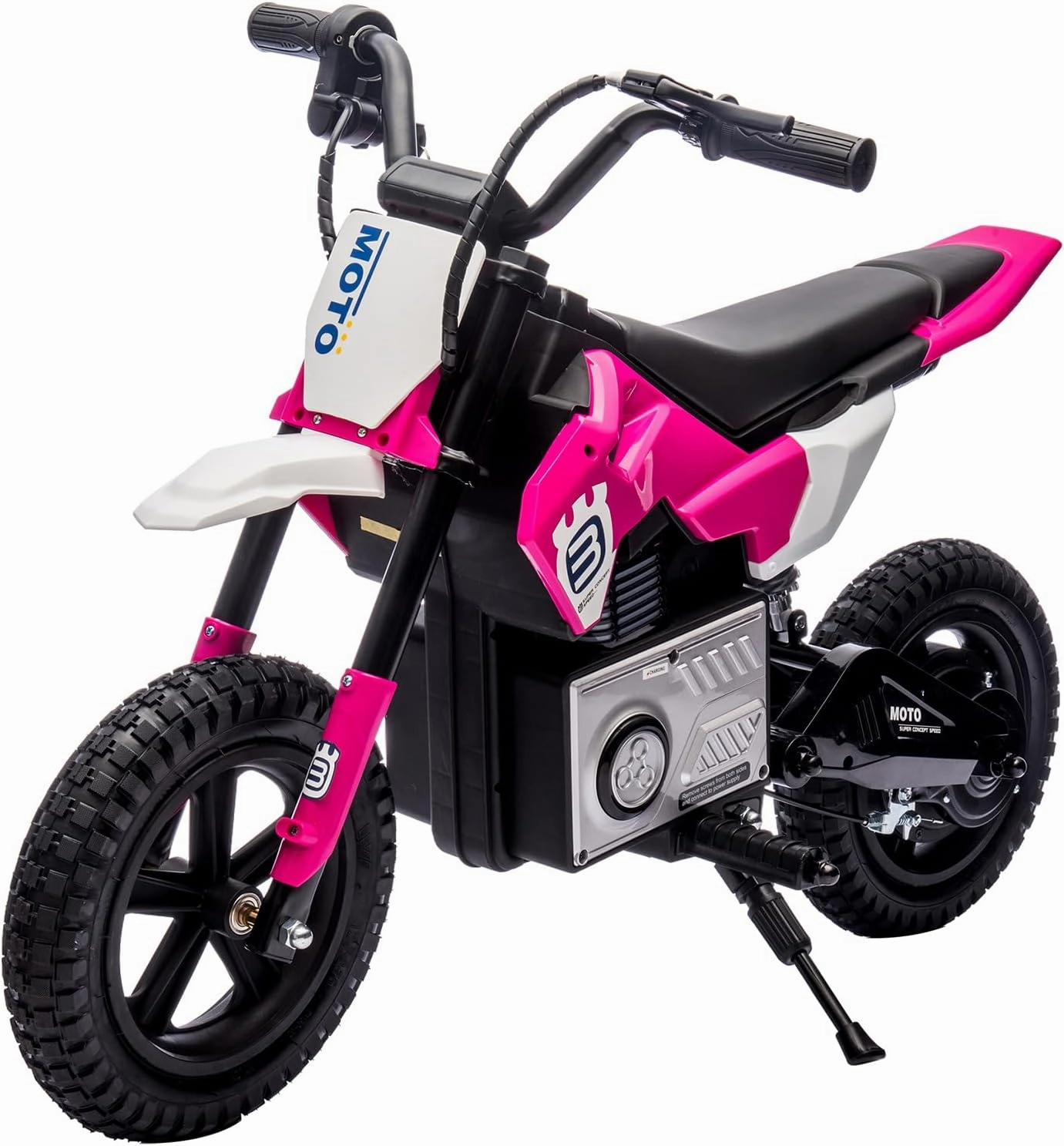 24V Kids Electric Dirt Bike for 5-15 Years Old, Ride on E Motorcycle, 3.11-9.32MPH Speed, Rear Shock Absorber, LED Breath Lamp, Bluetooth for Boys Girls Children Electria Toy Gift, Pink