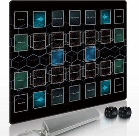 24x24 Rubber Unique dice and Storage Bag for yugioh playmat with Zones, Perfect for yugioh mat and Duel Disk Accessories (Black2)