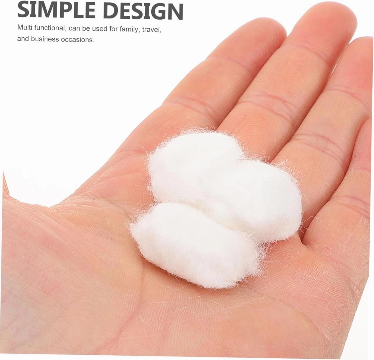 2pcs 1 Basics Cotton Balls Makeup Remover Gentle Cotton Balls for Manicure Soft and Gentle