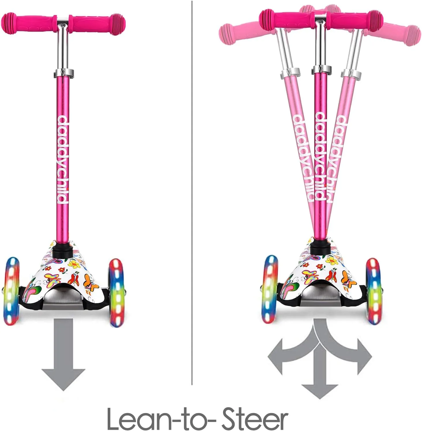 3 Wheel Scooters for Kids, Kick Scooter for Toddlers 3-6 Years Old, Boys and Girls Scooter with Light Up Wheels, Mini Scooter for Children