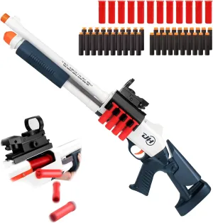 30 in Realistic Soft Bullet Toy Gun Foam Blaster Play Set, Airsoft Shell Ejecting Soft Darts Blaster Shotgun Rifle for Ages 14  Years Old, Indoor Outdoor Gifts for Christmas Birthday