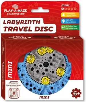 3115276 Ball Maze Puzzle Game, Travel Disc Mini, 3D Patience Game with Gears, Ideal Travel Game for Children from 6 Years