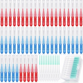 350 Pieces Interdental Brush Tooth Floss Tooth Cleaning Tool Toothpick Dental Flossing Head Oral Flosser Soft Picks Refill Dental Flosser Toothpick Cleaners