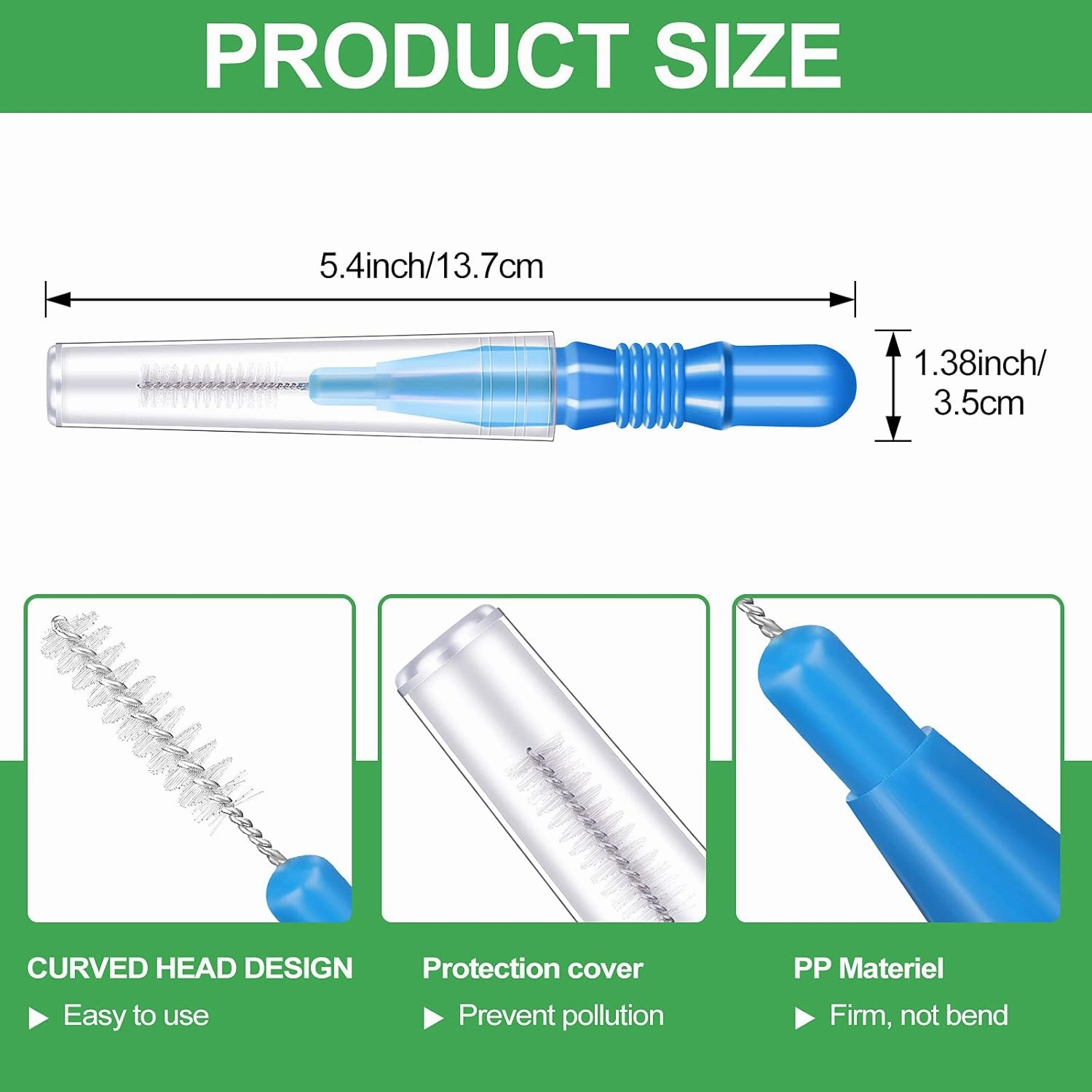 350 Pieces Interdental Brush Tooth Floss Tooth Cleaning Tool Toothpick Dental Flossing Head Oral Flosser Soft Picks Refill Dental Flosser Toothpick Cleaners