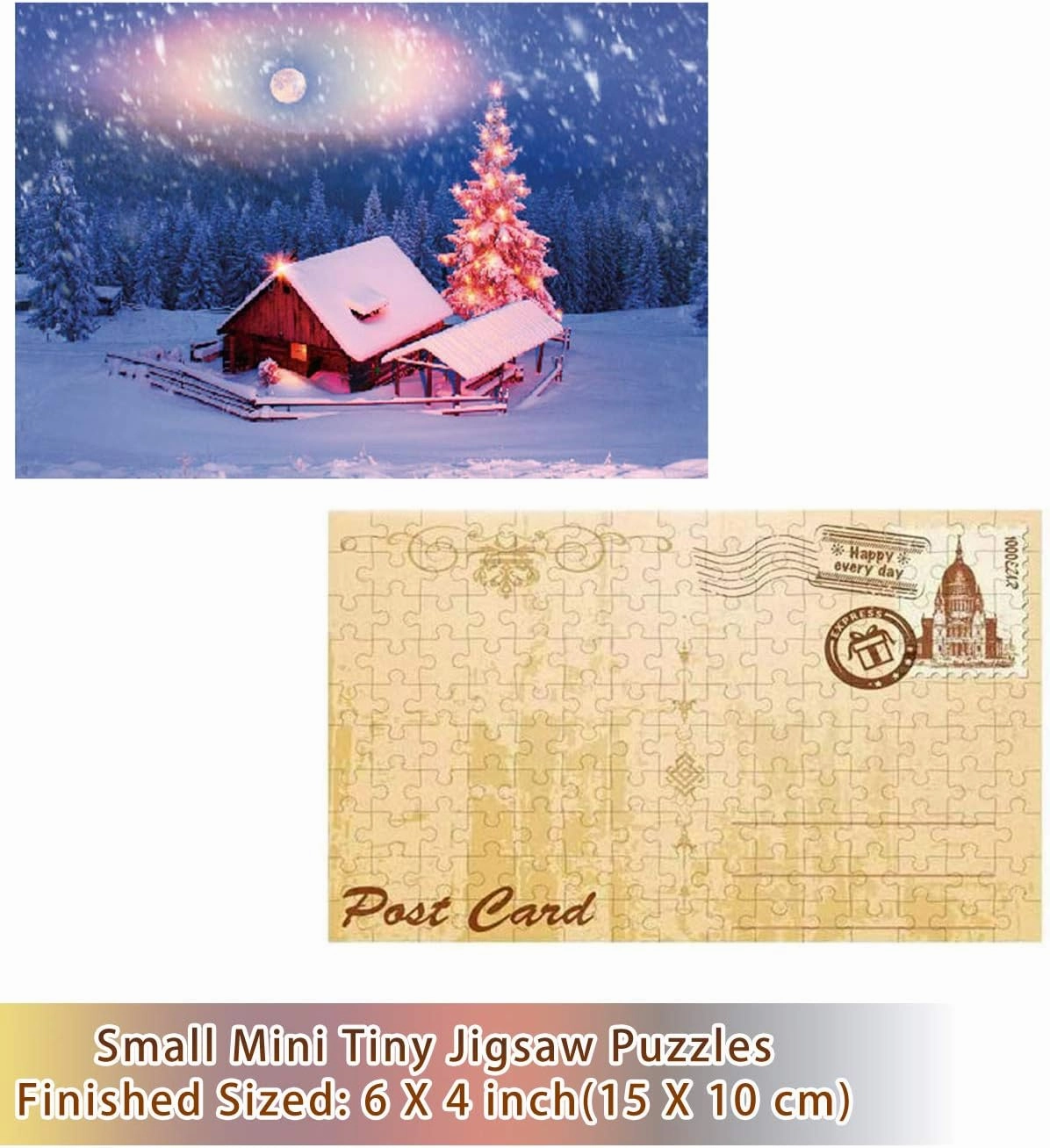 3 Pack Mini Jigsaw Puzzles 150 Pieces for Adults Small Jigsaw Puzzle 6 x 4 Inches House Entertainment Toys Home Decor Puzzles