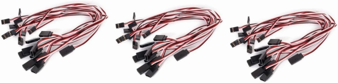 3pcs Pin Male to Female Extension Cable Car Plane Helicopter Connections Hard Jumper Wire for Receiver Use