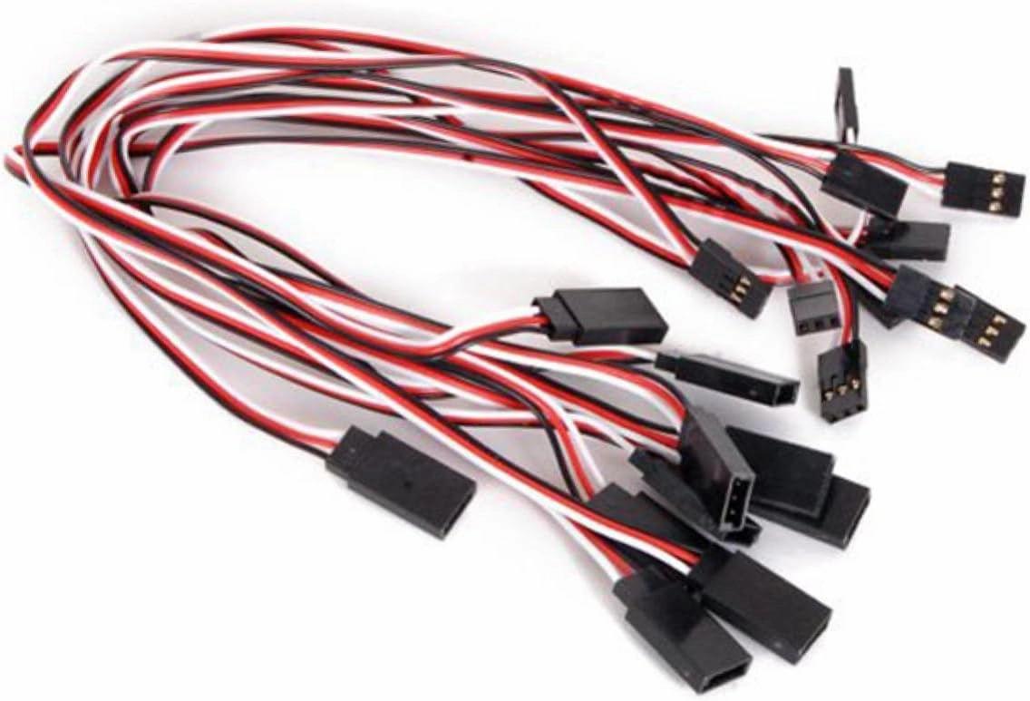 3pcs Pin Male to Female Extension Cable Car Plane Helicopter Connections Hard Jumper Wire for Receiver Use
