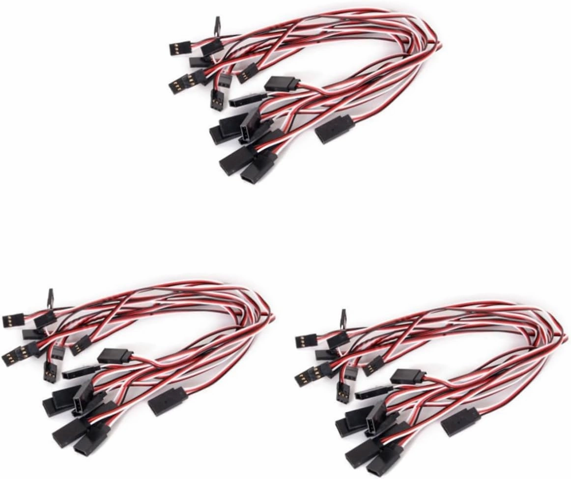 3pcs Pin Male to Female Extension Cable Car Plane Helicopter Connections Hard Jumper Wire for Receiver Use