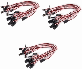 3pcs Pin Male to Female Extension Cable Car Plane Helicopter Connections Hard Jumper Wire for Receiver Use