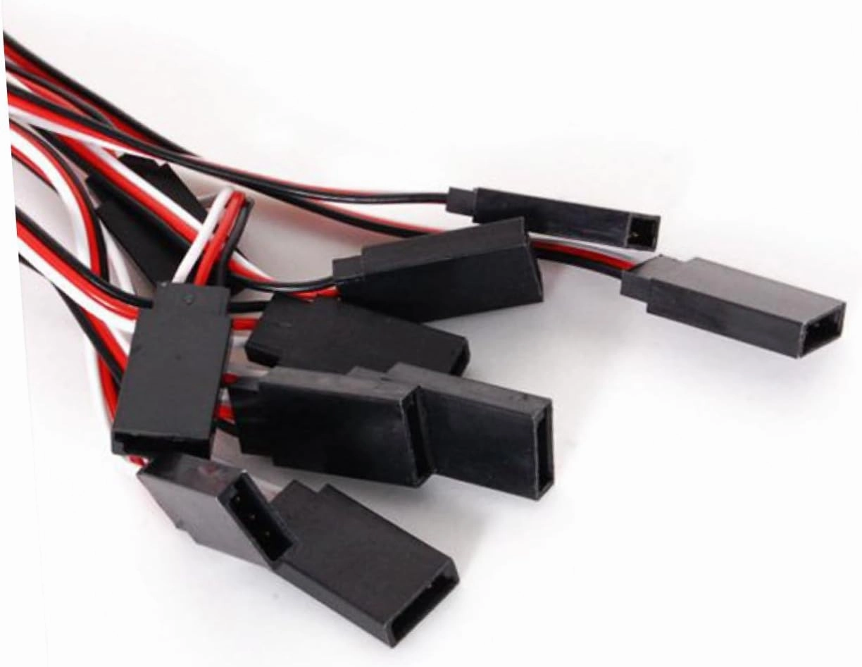 3pcs Pin Male to Female Extension Cable Car Plane Helicopter Connections Hard Jumper Wire for Receiver Use