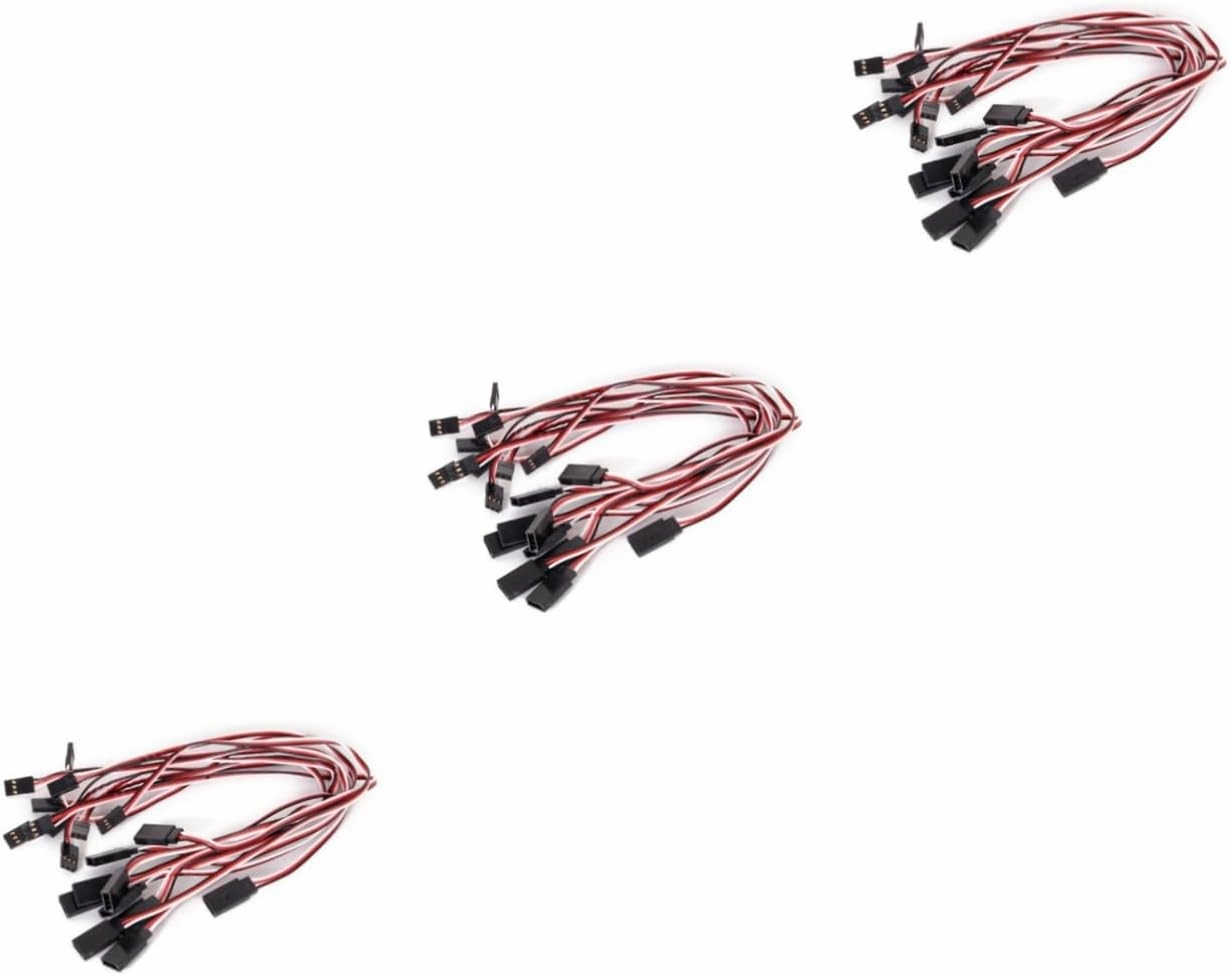 3pcs Pin Male to Female Extension Cable Car Plane Helicopter Connections Hard Jumper Wire for Receiver Use