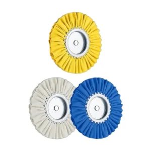 3X White Fine Polishing for Bench Grinder Tool 8" Airway Buffing Wheel Kit