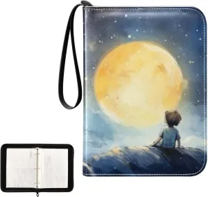 4 Pockets Trading Card Album Holder Book Folder Sports Card Binder Character Cute 7 400 Double Side Pockets for 3 Ring Binder Zipper