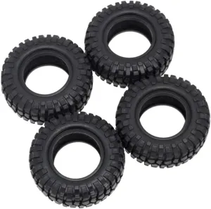 4PCS 48mm Soft Rubber Wheel Tires Compatible with 1/24 RC Crawler Cars Upgrade Parts(B-53MM)