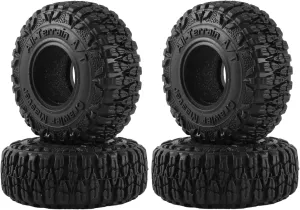 4pcs 60mm 1.0" Soft Rubber Tire Tyre All Terrain for 1/18 1/24 RC Crawler Car Upgrade Parts