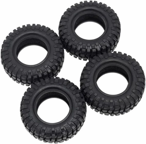 4PCS 48mm Soft Rubber Wheel Tires Compatible with 1/24 RC Crawler Cars Upgrade Parts(B-53MM)
