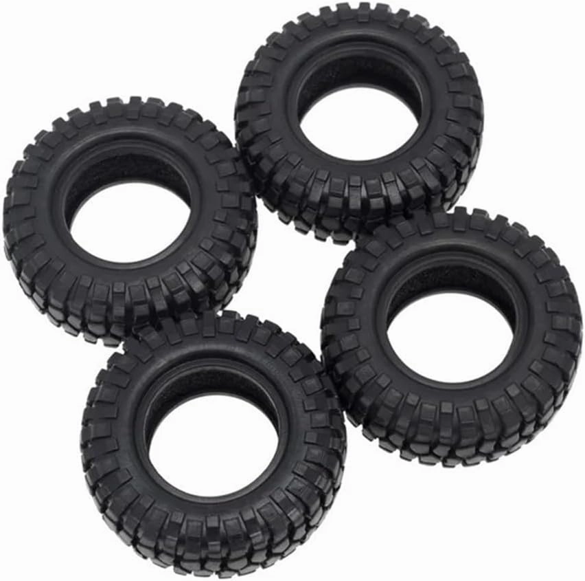 4PCS 48mm Soft Rubber Wheel Tires Compatible with 1/24 RC Crawler Cars Upgrade Parts(B-53MM)