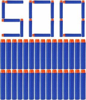 500 Pcs Refill Bullet Darts, Compatible Foam Darts Refill Pack for Nerf N-Strike Elite Series Blasters Toy Gun