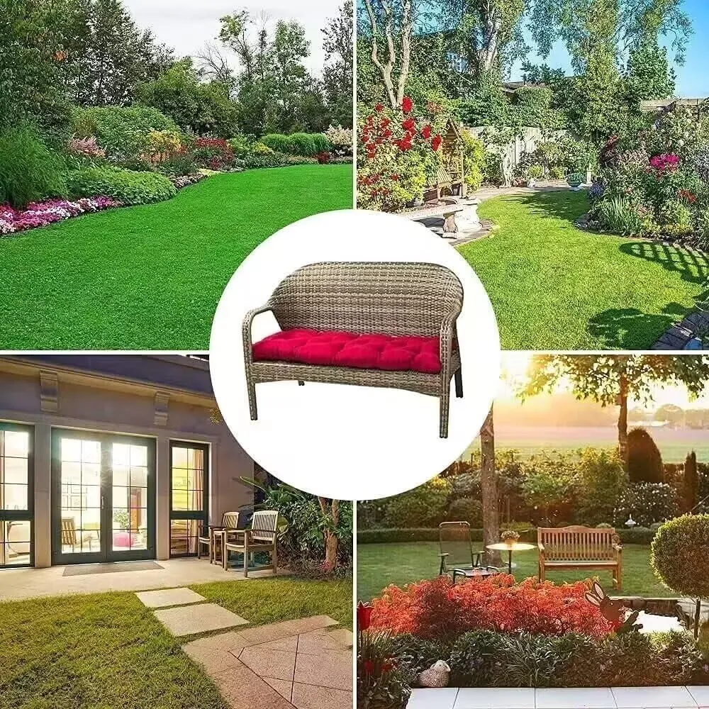 59 inch Waterproof Indoor/Outdoor Garden Bench Seat Cushions,Thicken Patio Bench Soft Rocking Chairs Pad Lounger Seat for Porch Wicker Loveseat Settee (59x19.6x3.9 inch,Navy