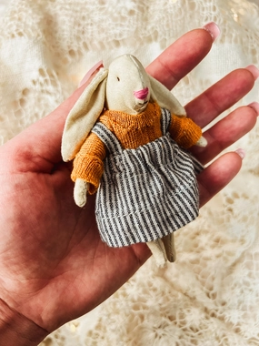 5 inch dollhouse Miniature bunny doll